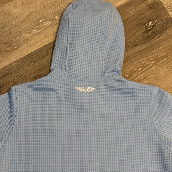 Straight Down Women’s Zip Up Eliza Jacket Hoodie Blue Waffle Golf Active- Large - Picture 11 of 13